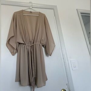 Time and Tru Light Tan Swimsuit Coverup